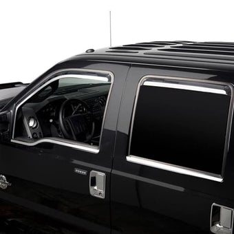 compare product Putco 17-20 Ford SuperDuty - Crew Cab (Set of 4) Element Chrome Window Visors