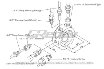 compare product GReddy Universal Oil Filter Block Adapter
