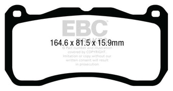 compare product EBC 13-14 Ford Mustang 5.8 Supercharged (GT500) Shelby Yellowstuff Front Brake Pads