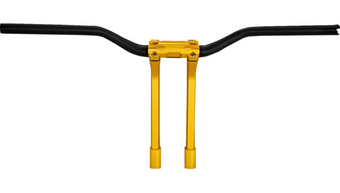 compare product Performance Machine Phatbar H-Bar Assy, 11-1/2in Riser, 1-1/4in Bar, Int Wire, Gauge Mnt - Gold Ops