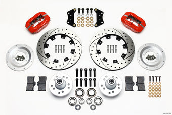compare product Wilwood Forged Dynalite Front Kit 12.19in Drill-Red Magnum Force Drop Spindle