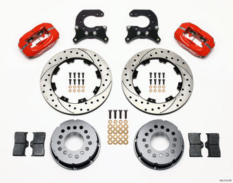 compare product Wilwood Forged Dynalite P/S Rear Kit Drilled Red Chev 12 Bolt w C-Clips
