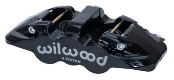 compare product Wilwood Caliper - Aero4-DS Forged Four-Piston Caliper Black 1.12in Piston 1.10in Rotor - Black
