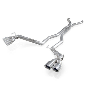 compare product Stainless Works 2012-15 Camaro ZL1 6.2L 3in Catback Dual Chambered Exhaust X-Pipe Quad Tips