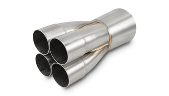 compare product Vibrant 4-1 SS Merge Collectors (2-1/8in Inlet Slipover ID 3-1/2in Merge Outlet OD) Single Unit