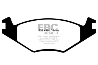 compare product EBC 86-93 Volkswagen Cabriolet 1.8 Greenstuff Front Brake Pads