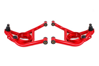 compare product BMR 70-81 Chevrolet Camaro A-Arms Lower Delrin Bushings Std Ball Joint - Red