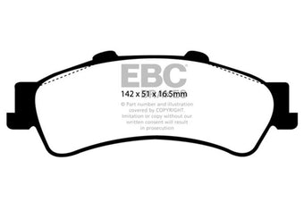 compare product EBC 01-05 Cadillac Deville 4.6 HD Greenstuff Rear Brake Pads