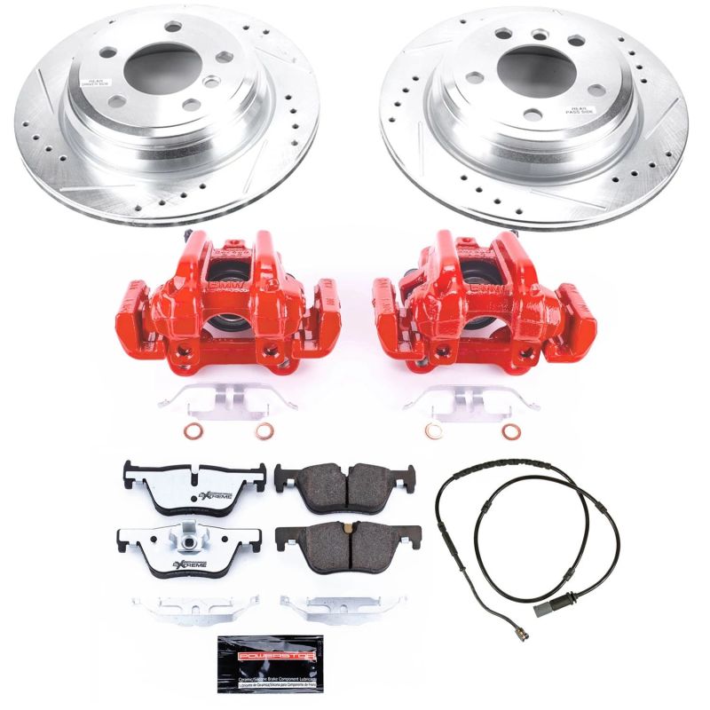 Power Stop 13 - 18 BMW 320i xDrive Rear Z26 Street Warrior Brake Kit w/Calipers - My Store