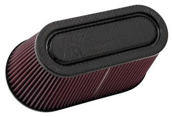 compare product K&N Filter Univ Air Filter Carb Fib T/B 3-1/2in FLG OD / 12x6in B / 9-15/16x3-15/16in T / 6in H