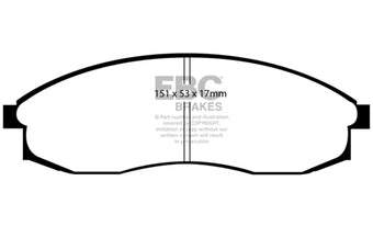 compare product EBC 93-98 Nissan Skyline (R33) 2.5 GTS Greenstuff Front Brake Pads