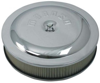 compare product Moroso Racing Air Cleaner - 14in x 3in Filter - Steel - Chrome Plated
