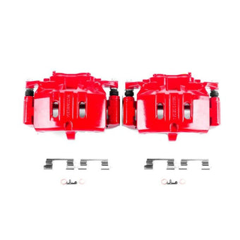 compare product Power Stop 15-17 Ford Mustang Front Red Calipers w/Brackets - Pair