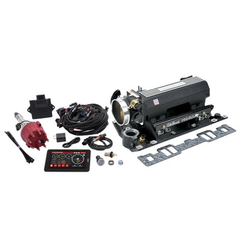 compare product Edelbrock Pro Flo 4 XT EFI System Seq Port SBC Vortec/E-Tec 550 Max HP 29lb/hr Black Finish