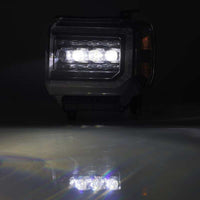 AlphaRex 14 - 18 GMC Sierra NOVA LED Proj Headlights Plank Style Black w/Activ Light/Seq Signal/DRL - My Store