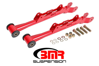 compare product BMR 10-15 5th Gen Camaro Chrome Moly Non-Adj. Rear Lower Control Arms (Delrin) - Red