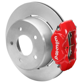 compare product Wilwood 88-98 Chevy Silverado Forged Dynalite 12.19x0.81 Plain Rear Drum to Disc Conv. - Red