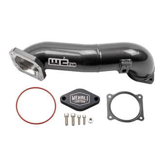 compare product Wehrli 2011-2016 LML Duramax Passenger Side Upper Crossover Intercooler Pipe Kit Gloss Black