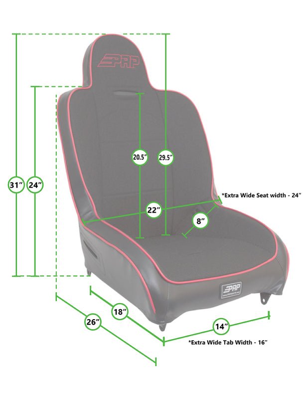 PRP 97 - 02 Jeep Wrangler TJ Premier High Back Suspension Seats Kit (Pair) - Gray - My Store