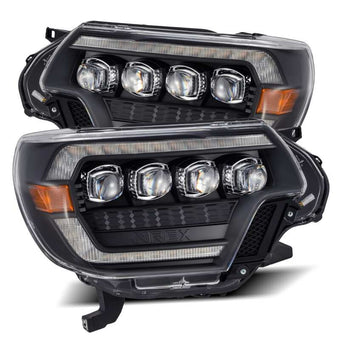 compare product AlphaRex 12-15 Toyota Tacoma NOVA LED Proj Headlights Plank Style Black w/Activ Light/Seq Signal/DRL