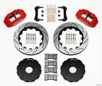 compare product Wilwood Narrow Superlite 6R Front Hat Kit 14.00in Drill Red 2005-up Corvette C6
