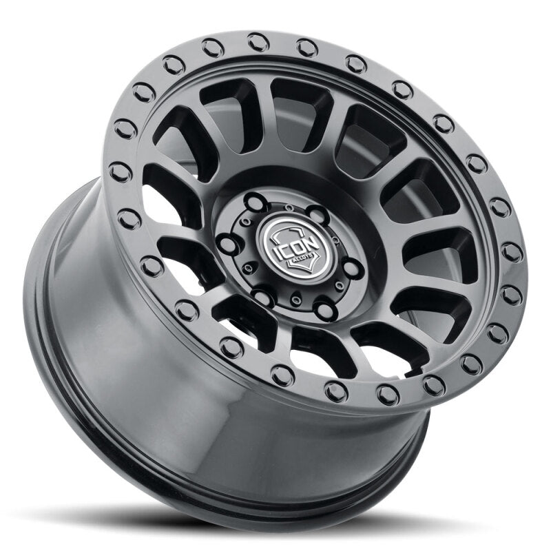 ICON Hulse 17 X 8.5 / 6 X 5.5 / 25mm Offset / 5.75in BS Double Black - My Store