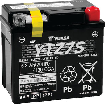 compare product Yuasa YTZ7S Maintenance Free AGM 12-Volt Battery