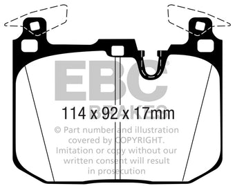 compare product EBC 16-18 BMW M2 (F87) Bluestuff Front Brake Pads