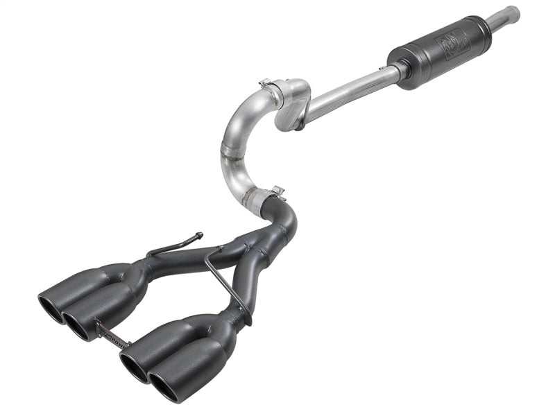 aFe Rebel Series 2.5in. 304 SS C/B Exhaust System 2018 Jeep Wrangler (JL) V6 - 3.6L - Black Tip - My Store