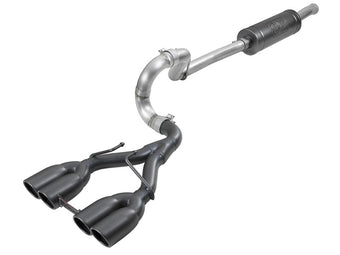 compare product aFe Rebel Series 2.5in. 304 SS C/B Exhaust System 2018 Jeep Wrangler (JL) V6-3.6L - Black Tip