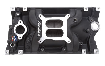compare product Edelbrock Manifold Performer Eps SB Chevy Vortec Black Finish