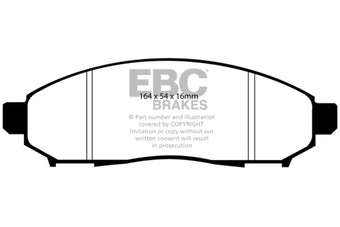 compare product EBC 05+ Nissan Frontier 2.5 2WD Ultimax2 Front Brake Pads