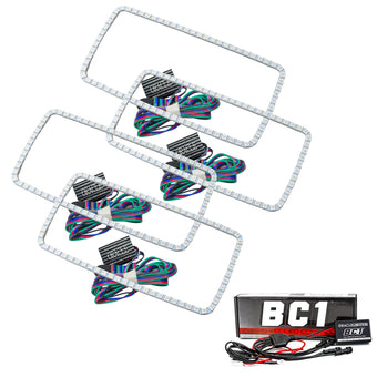compare product Oracle GMC Sierra 07-13 Halo Kit (New Square Ring Design) - ColorSHIFT w/ BC1 Controller