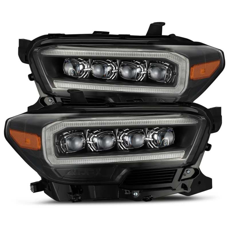 AlphaRex 16 - 20 Toyota Tacoma NOVA LED Projector Headlights Plank Style Black w/Activation Light - My Store
