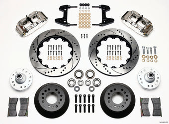 compare product Wilwood Narrow Superlite 6R Front Hub Kit 14.00in Drill Pol 74-80 Pinto/Mustang II Disc Spindle only