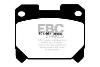 compare product EBC 93-98 Toyota Supra 3.0 Twin Turbo Ultimax2 Rear Brake Pads