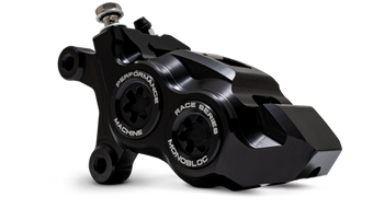 compare product Performance Machine 08-23 FL,18-24 M8 Softail,06-17 VRod 137x4B Rce Series Monobloc Caliper Left BLK