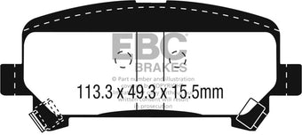 compare product EBC 15+ Chevrolet Colorado 2.5 Yellowstuff Rear Brake Pads