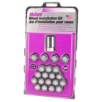 compare product McGard 5 Lug Hex Install Kit (Clamshell) w/Locks (Cone Seat Nut) 1/2-20 / 13/16 Hex - Chrome