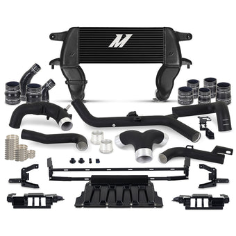 compare product Mishimoto 21+ Ford Bronco 2.7L High Mount INT Kit BK Pipes BK Core