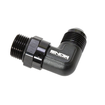 compare product Snow -10 ORB to -10AN 90 Degree Swivel Fitting (Black)