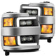 AlphaRex 15 - 18 Chevy 2500HD NOVA LED Proj Headlights Plank Style Black w/Activ Light/Seq Signal/DRL - My Store