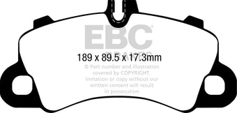 compare product EBC 2018+ Porsche Cayenne (3rd Gen) 3.0L Turbo Yellowstuff Front Brake Pads