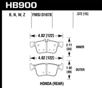Hawk 16 - 19 Honda Civic DTC - 30 Race Rear Brake Pads - My Store