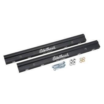 compare product Edelbrock Fuel Rail Kit for Use w/ 70855 BBC Tunnel Ram Manifold (4) -8 An Female Ends