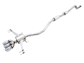 compare product AWE Tuning 2017+ Honda Civic Type R Touring Edition Exhaust w/Front & Mid Pipes - Chrome Silver Tips