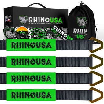 compare product Rhino USA Axle Tie Down Straps (4-Pack) 2In X 38In - Black