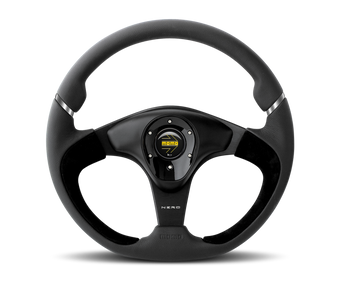 compare product Momo Nero Steering Wheel 350 mm - Black Leather/Suede/Black Spokes