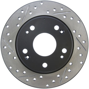 compare product StopTech 04-08 Acura TSX / 03-07 Honda Accord SportStop Slotted & Drilled Right Rear Rotor