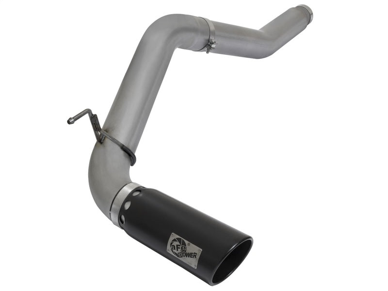 aFe LARGE BORE HD 5in DPF - Back SS Exhaust w/ Black Tip 2016 Nissan Titan 5.0L V8 (td) CC SB - My Store